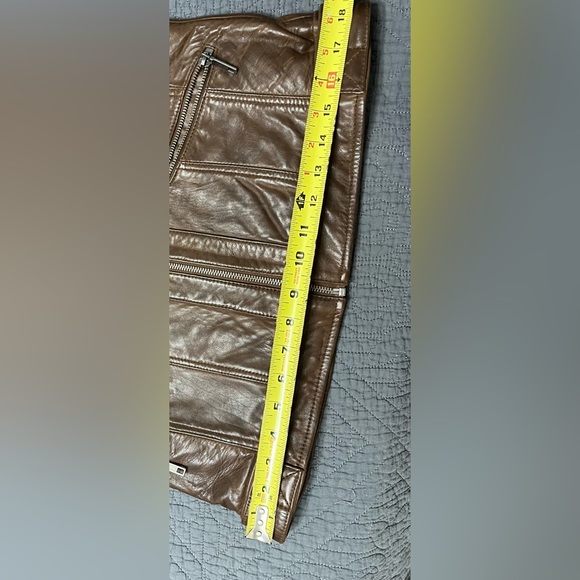 New Wilson Leather Brown Leather Jacket Medium Moto - Picture 13 of 15